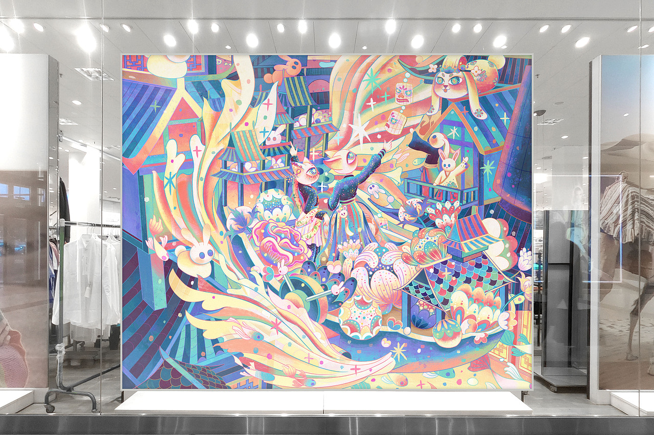 兔年·新年游花船（图ZMzIzOTU4NjQw） - 商业插画 - 站酷设计师泡椒喵喵喵原创素材 - 站酷ZCOOL