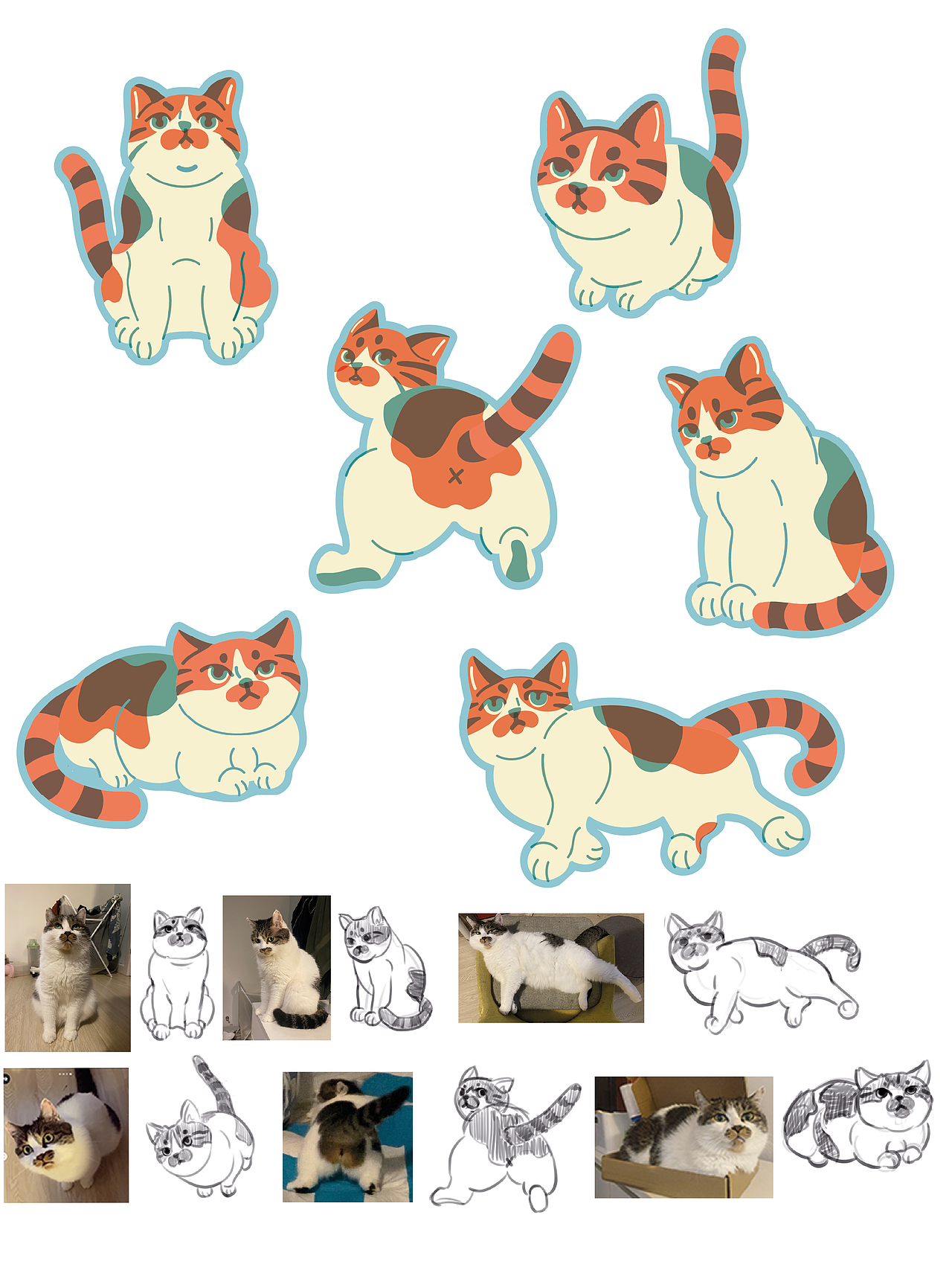 猫咪三姐妹IP周边 猫咪IP 宠物插画 猫咪文创 猫咪印花（图ZMzAzMTE0ODM2） - IP形象 - 站酷设计师也许吧查西原创素材 - 站酷ZCOOL