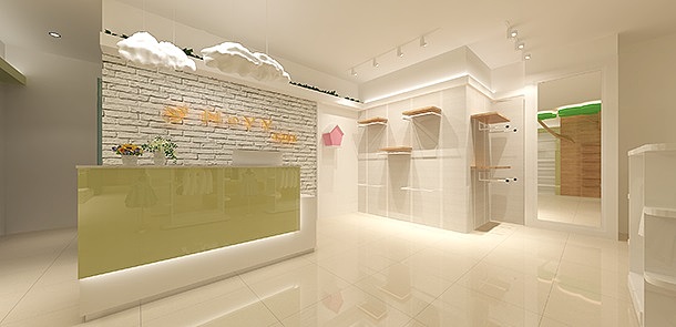 银川童装店装修设计效果图|银川装修公司