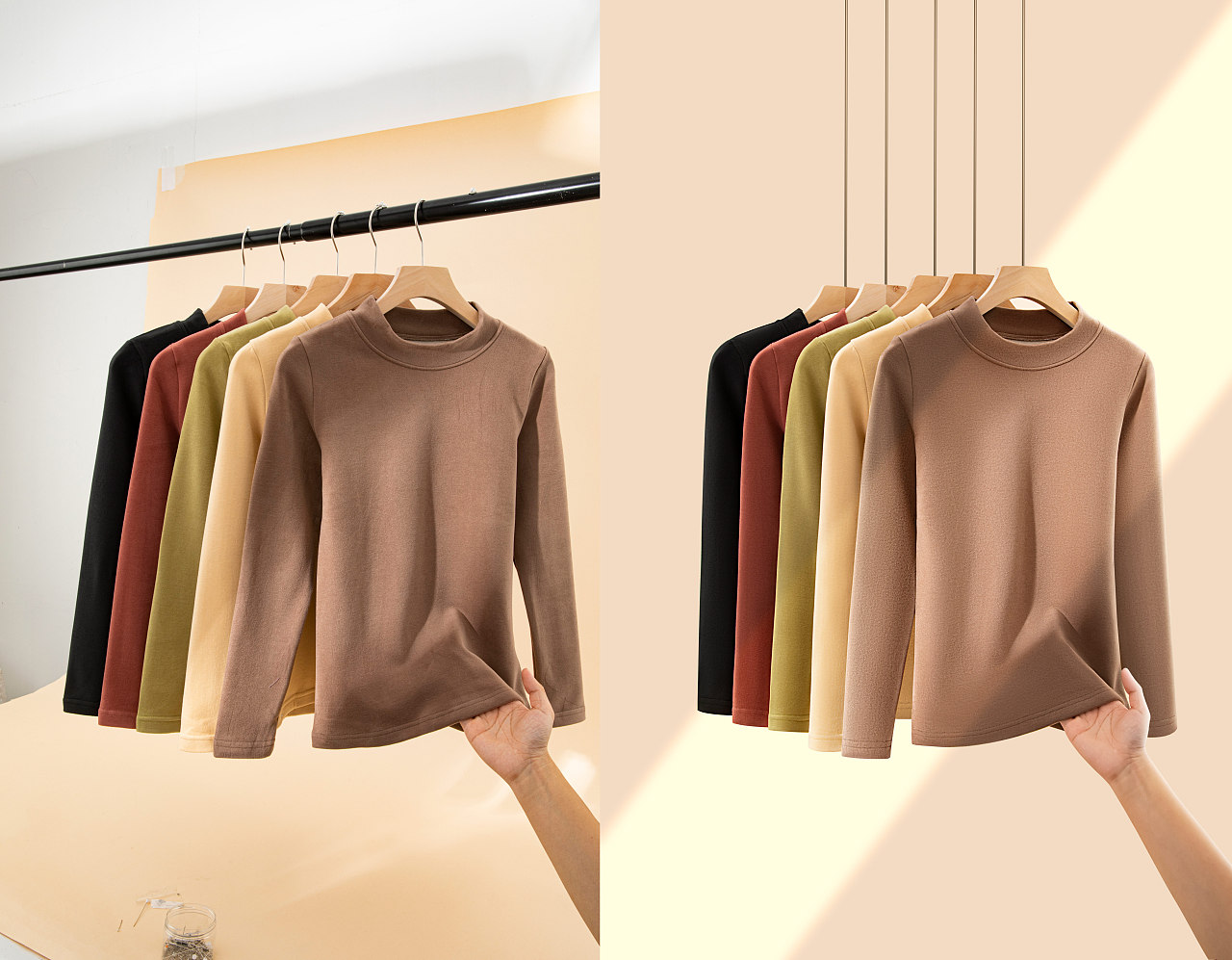 保暖内衣修图对比 | 保暖摄影 x 男女士内衣拍摄修图