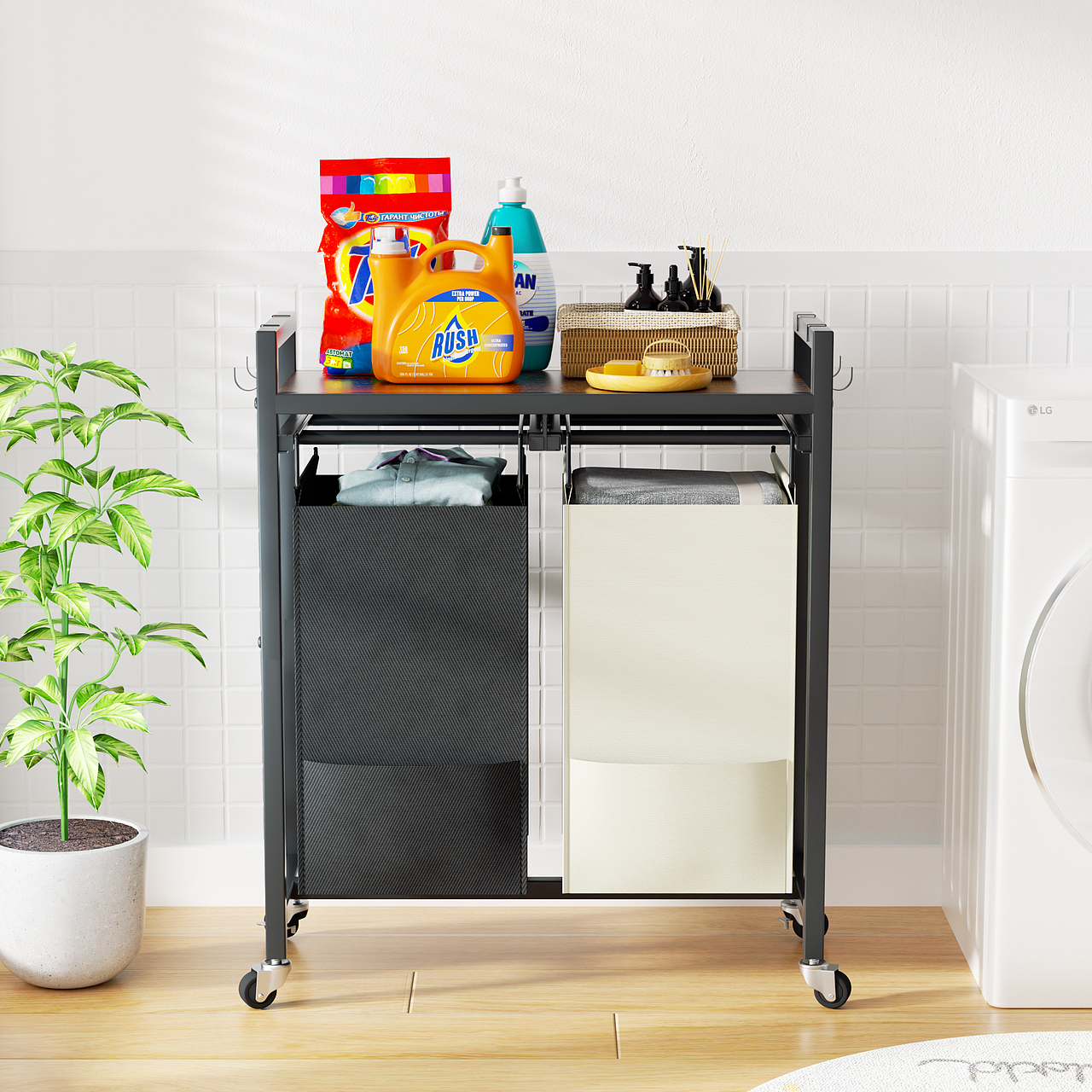 亚马逊主图A+ 脏衣篮