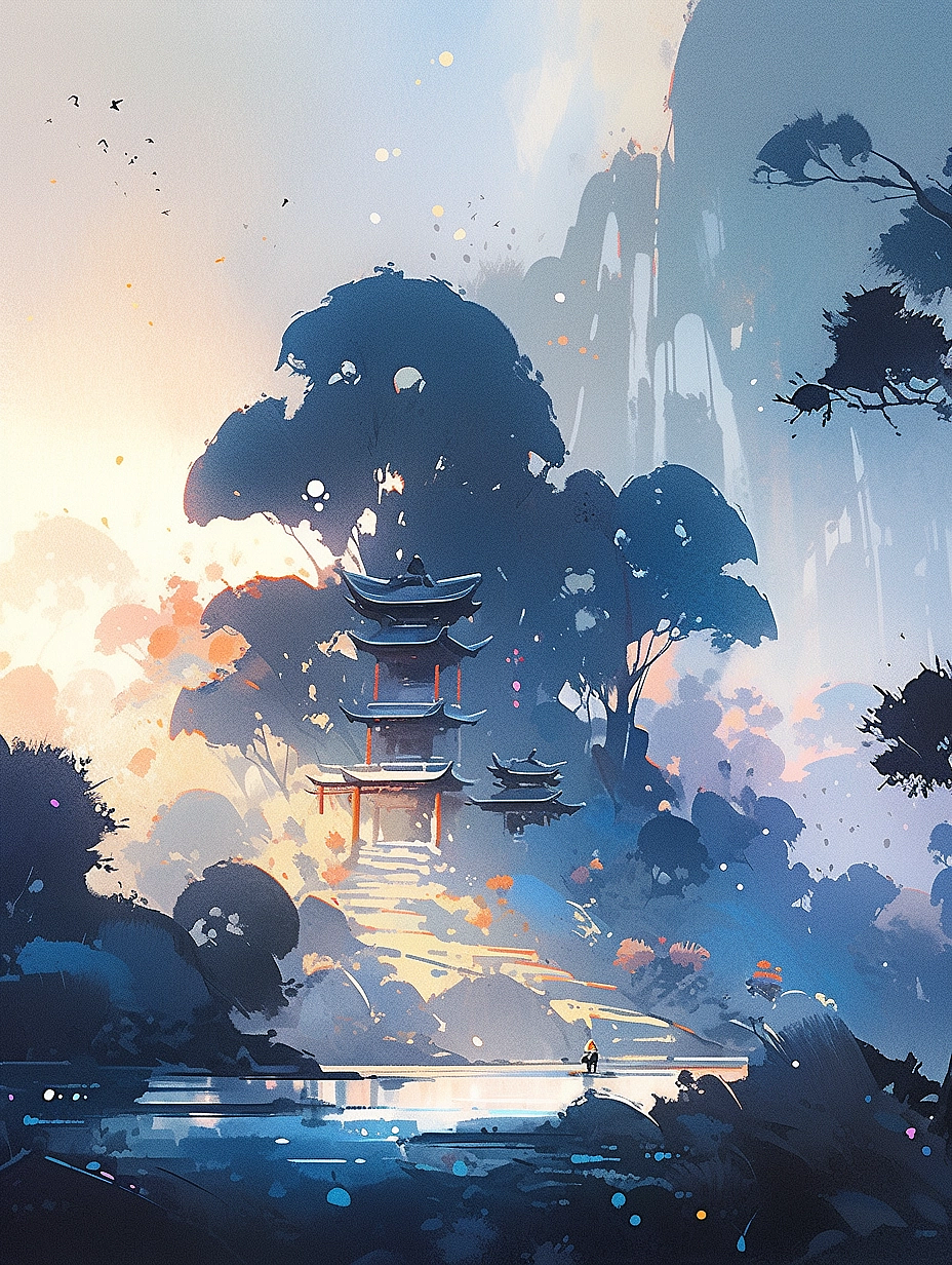 AICG-水彩风景