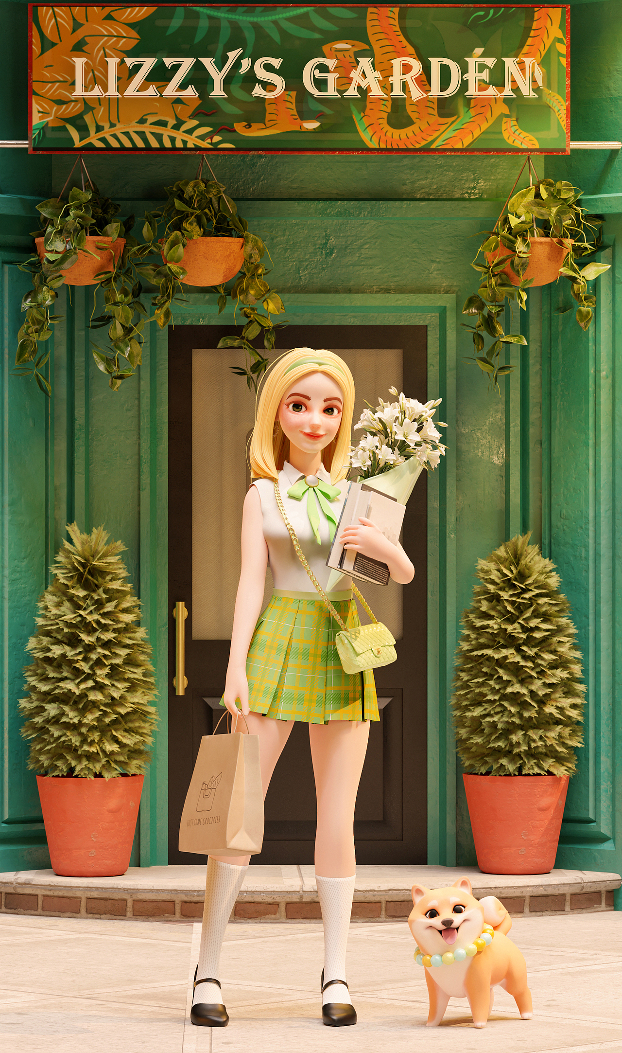 blender人物设计+场景渲染——Lizzy（图ZMzA5MTQ1NDYw） - 人物/生物 - 站酷设计师3D设计师沐沐原创素材 - 站酷ZCOOL