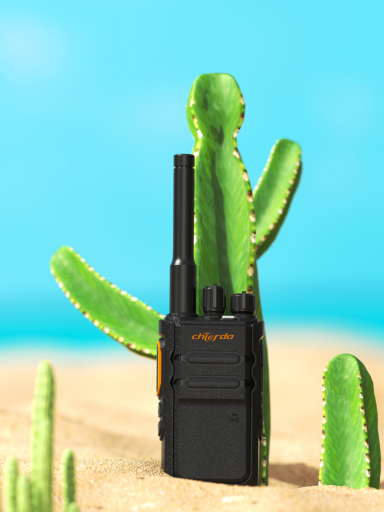 对讲机实物渲染 Keyshot（图ZMzY0NjA1ODAw） - 电子产品 - 站酷设计师金嘻嘻1原创素材 - 站酷ZCOOL