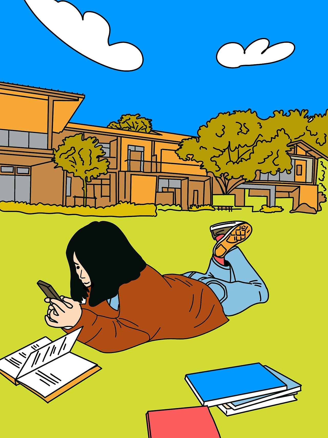 挑戰(zhàn)百變頭像018 ｜看書還是看手機（圖ZMzQwODQ1Nzg4） - 創(chuàng)作習(xí)作 - 站酷設(shè)計師有點酷的vicky呦原創(chuàng)素材 - 站酷ZCOOL