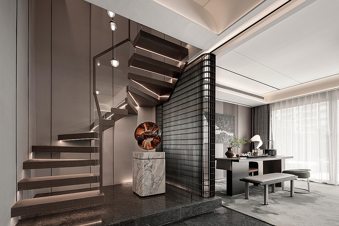 轻奢新中式高级感效果图表现