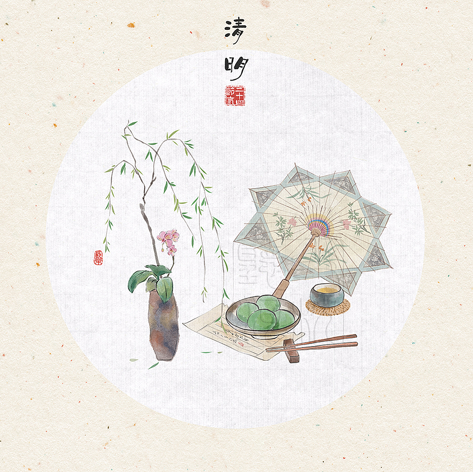 二十四节气风物图（图ZMzY4MzYwOTc2） - 艺术插画 - 站酷设计师支枕听河流XU原创素材 - 站酷ZCOOL