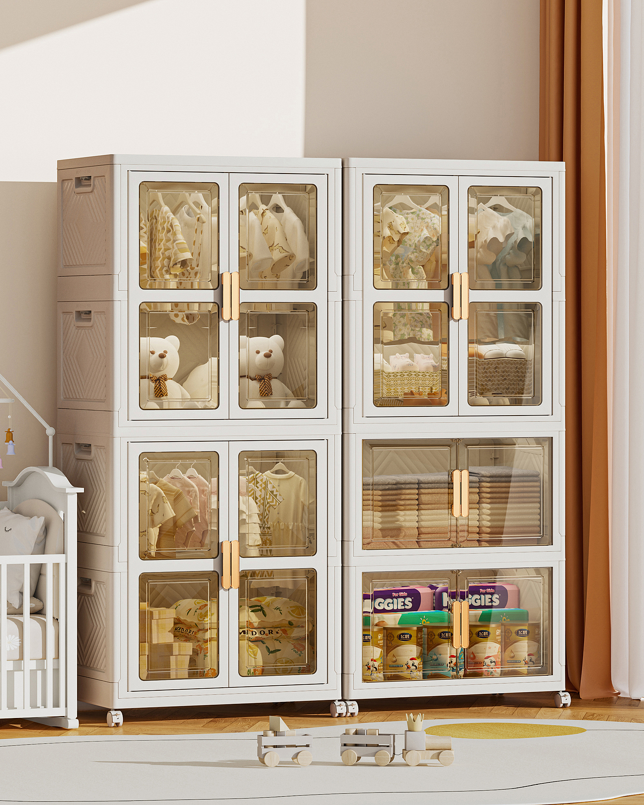 儿童衣柜产品渲染