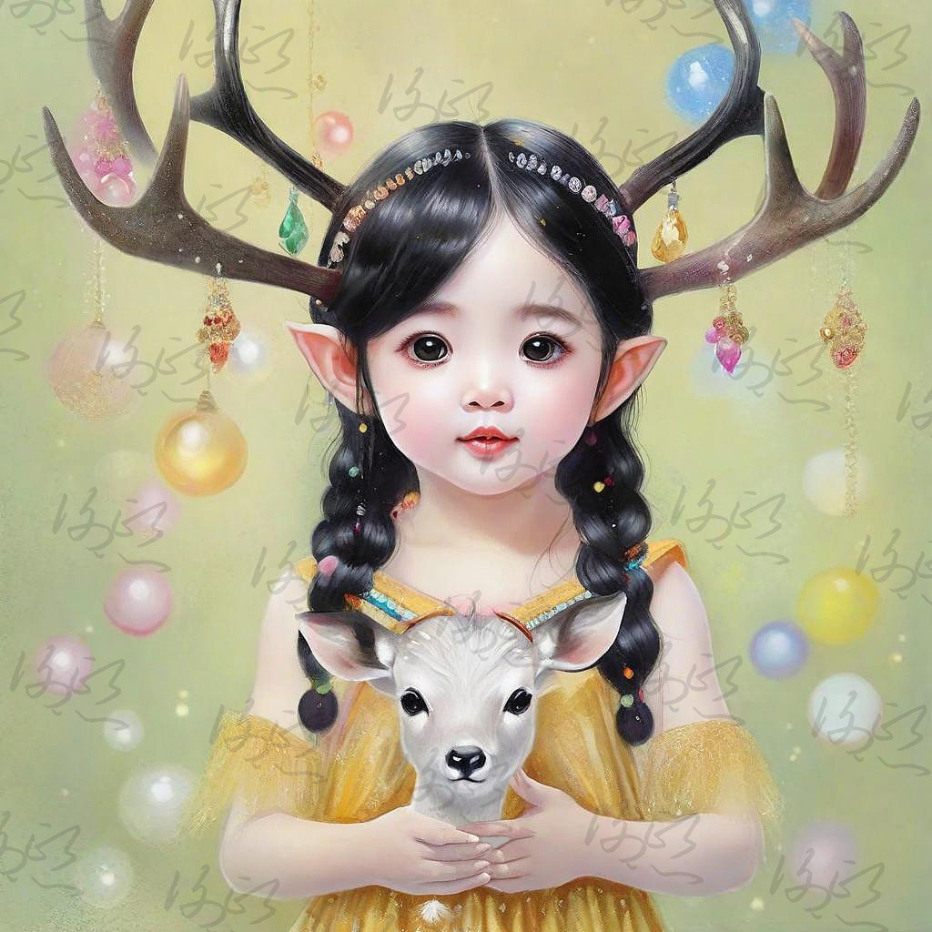 厚涂手绘 I 精灵宝宝（图ZMzU5NDg2NDgw） - 新锐潮流插画 - 站酷设计师Abby迷你兜兜原创素材 - 站酷ZCOOL