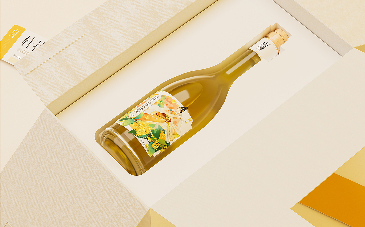 微醺系列 | 果酒品牌包装设计 | 桂花尽清鲜桂酒最知夜