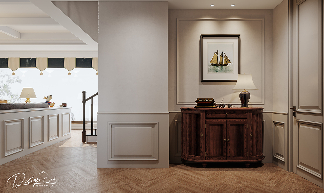 几何空间视觉表现 | 保利颍州堂悦现代美式