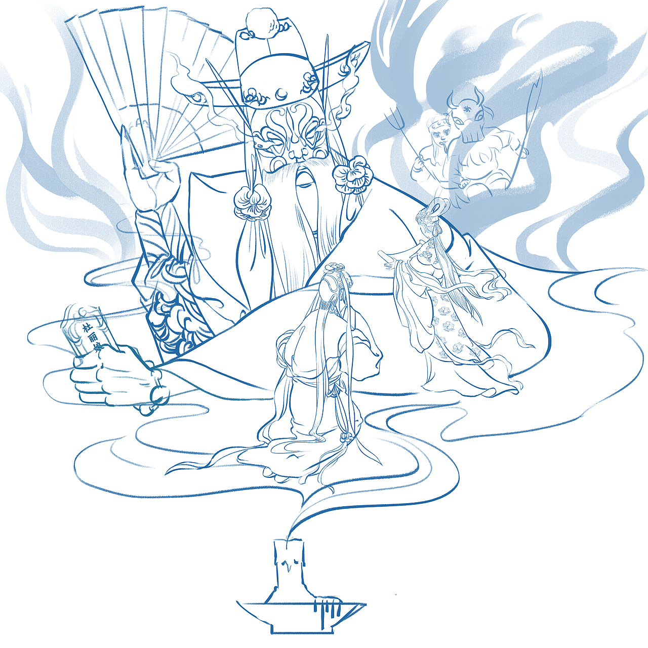 昆曲文创｜十二昆伶｜牡丹亭（图ZMzE4ODMzNzA0） - IP形象 - 站酷设计师十二昆伶原创素材 - 站酷ZCOOL