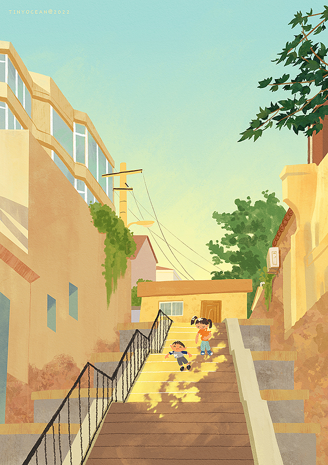 有我陪你长大/60天色彩速涂（图ZMzA0NzY5NTM2） - 创作习作 - 站酷设计师豆丁洋原创素材 - 站酷ZCOOL