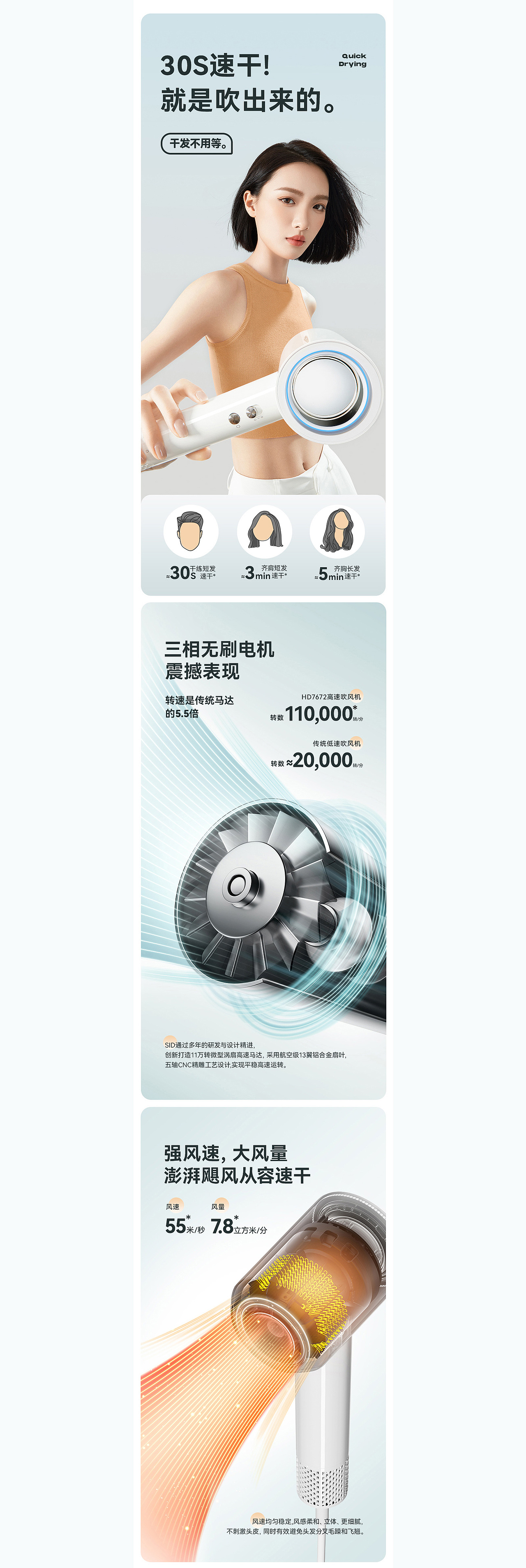 高速吹风机 | 3c详情页 | 电商设计（图ZMzU1MTk5ODg4） - 电商 - 站酷设计师设计师Mio原创素材 - 站酷ZCOOL