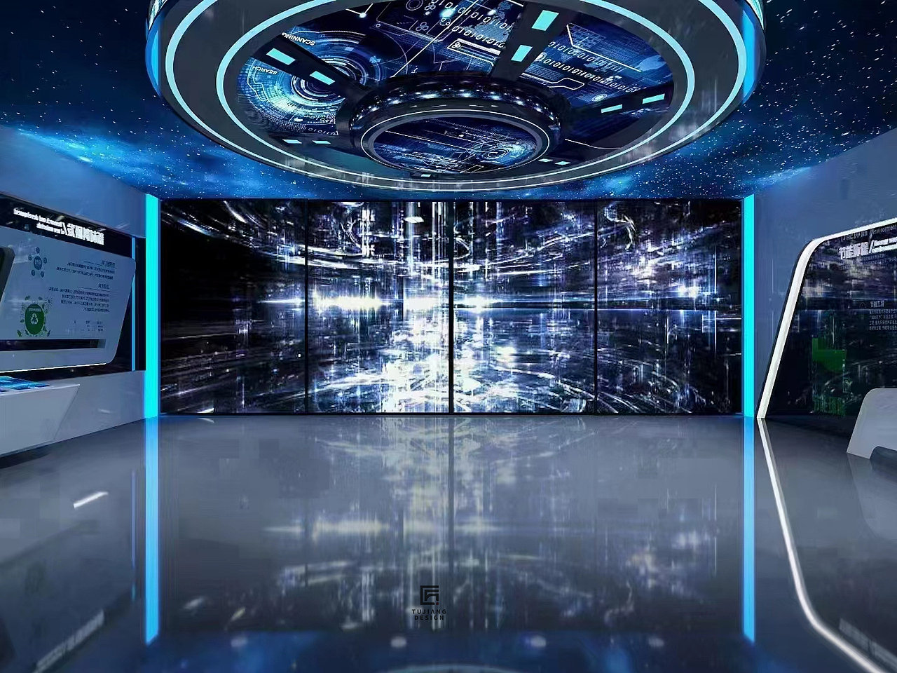 工装科技展厅设计案例|科技与传统融合的未来感
