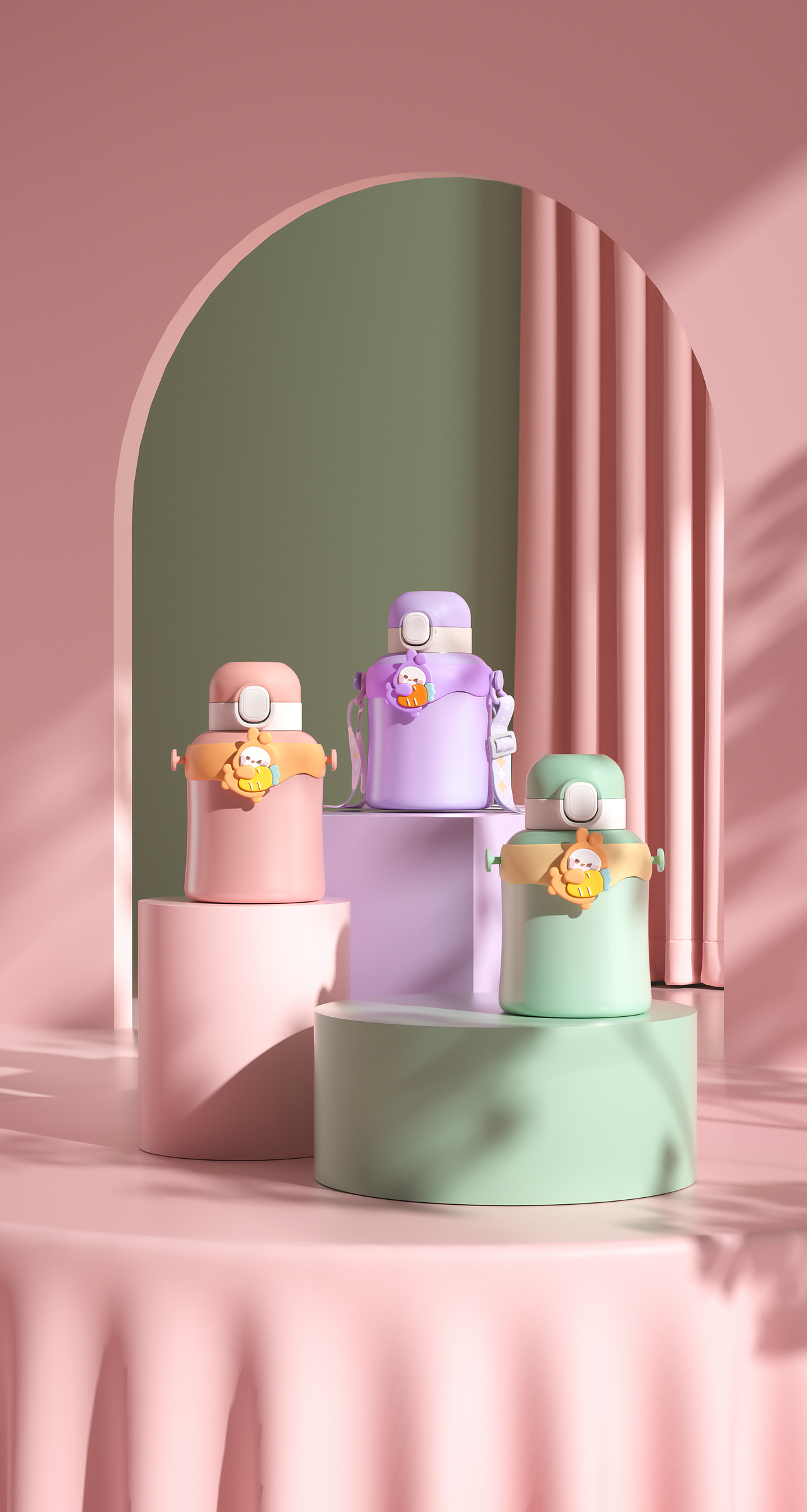 儿童保温杯建模渲染详情页（图ZMzQyMzc0Nzgw） - 产品 - 站酷设计师云上的云原创素材 - 站酷ZCOOL