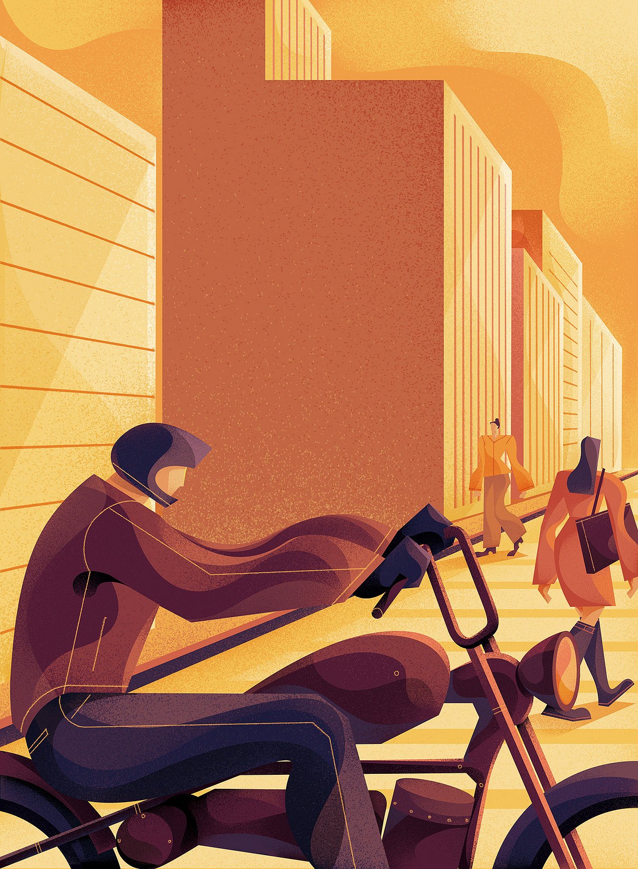 《毛赵有画说》扁平噪点商业插画