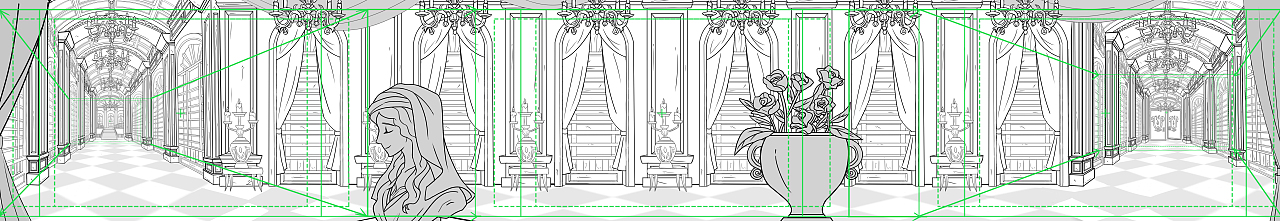北美动画风格的Layout背景