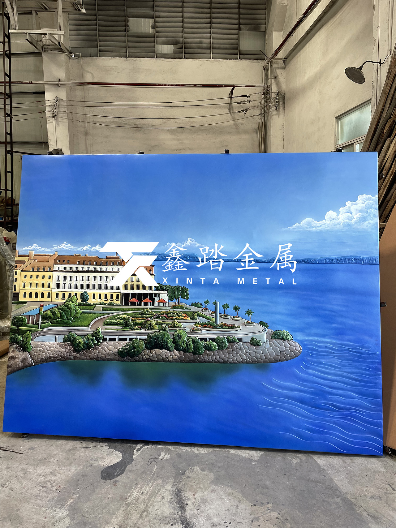 彩绘纯手工锻铜花纹造型景墙壁画款式丰富多样