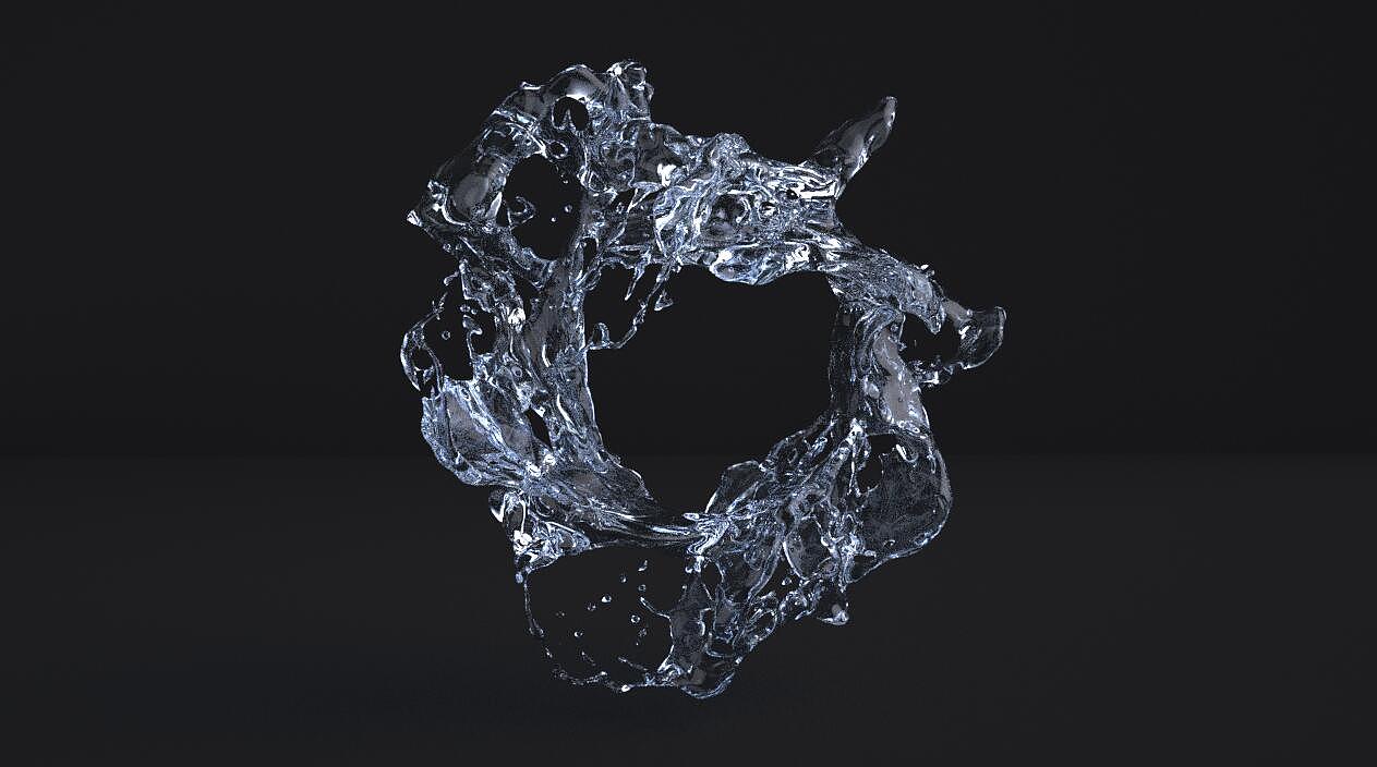 c4d水流体c4d液体水滴水花建模工程