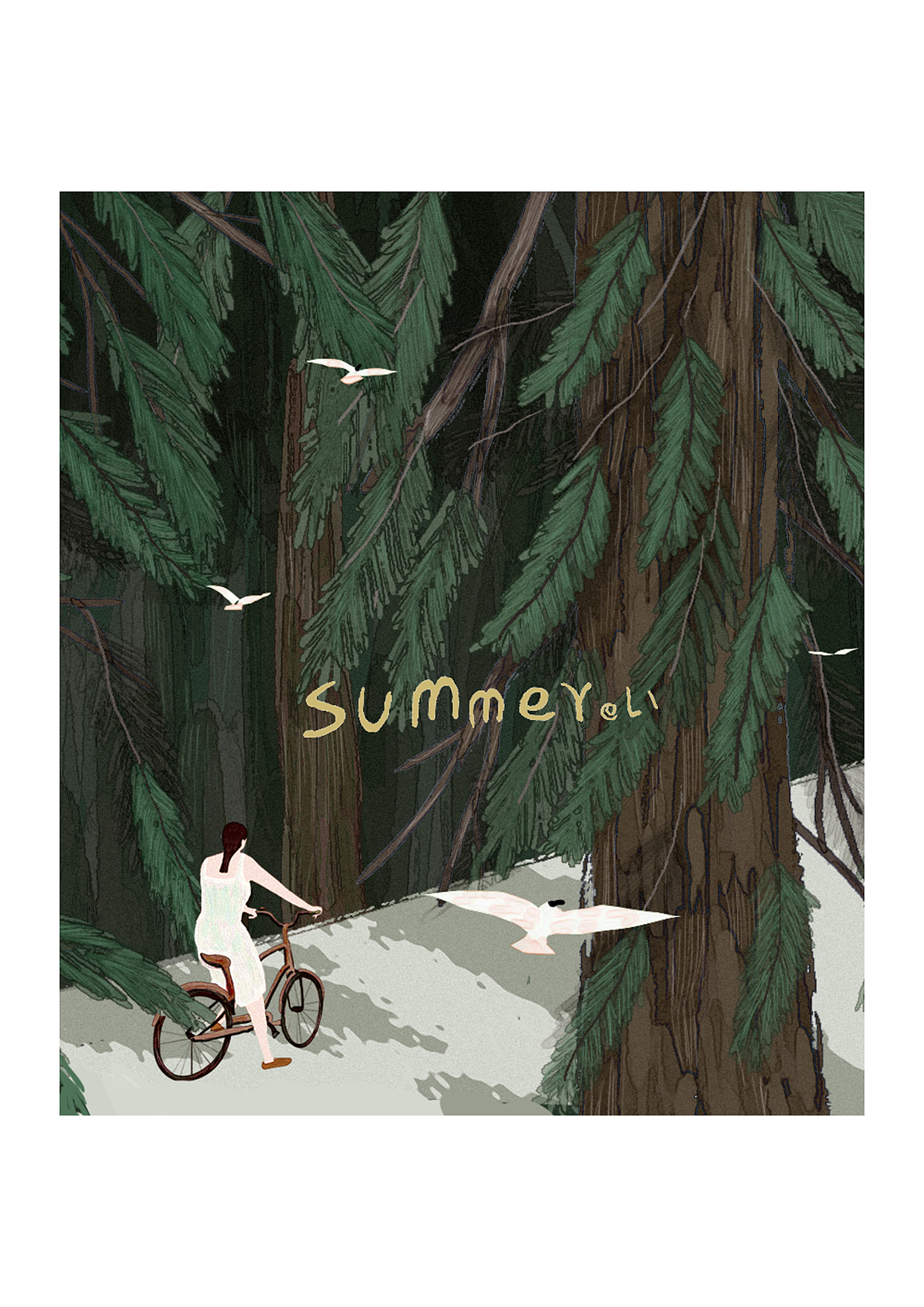 藏在绿色里看夏天（图ZMzQ1MjY0NDIw） - 艺术插画 - 站酷设计师艺术爱好LI原创素材 - 站酷ZCOOL