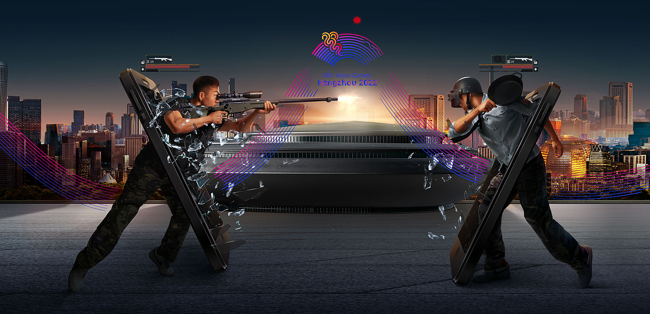 以亚运会为主题的海报创作