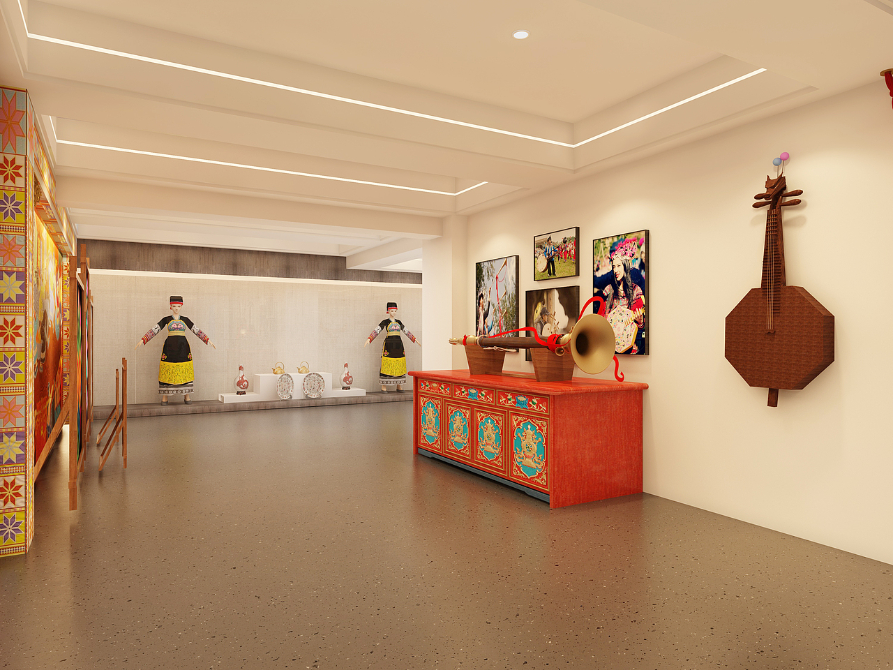 彝族中学展馆 少数名族学校文化展览展厅（图ZMzAyMzk3OTE2） - 建筑/空间 - 站酷设计师承接各种设计原创素材 - 站酷ZCOOL