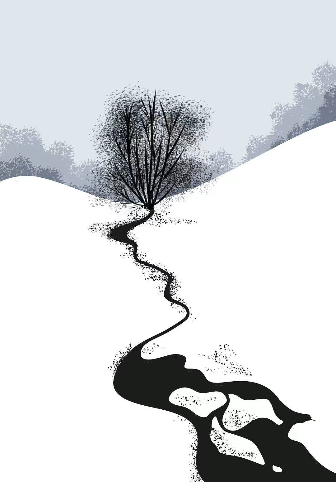 雪景（图ZMzI5MzEwMzcy） - 创作习作 - 站酷设计师熬夜的一只虾虾原创素材 - 站酷ZCOOL