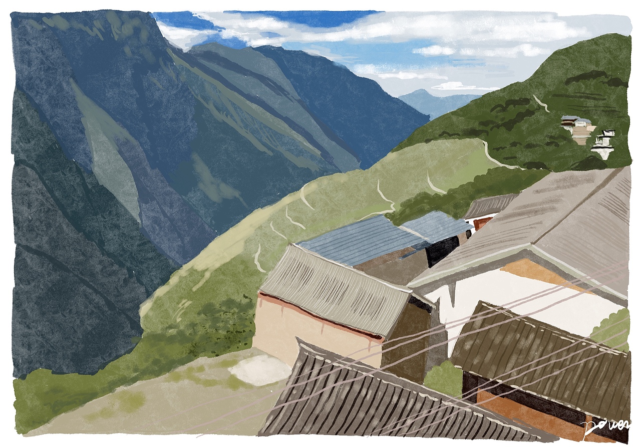 一些旅行的风景画（图ZMzQ3NDY2OTcy） - 艺术插画 - 站酷设计师powerSHEN原创素材 - 站酷ZCOOL