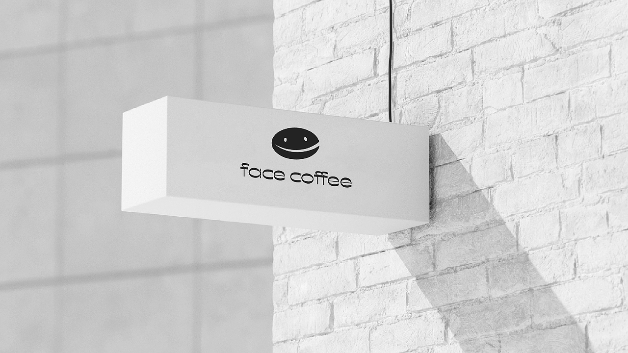 咖啡LOGO-餐饮LOGO-咖啡店LOGO设计丨面孔咖啡