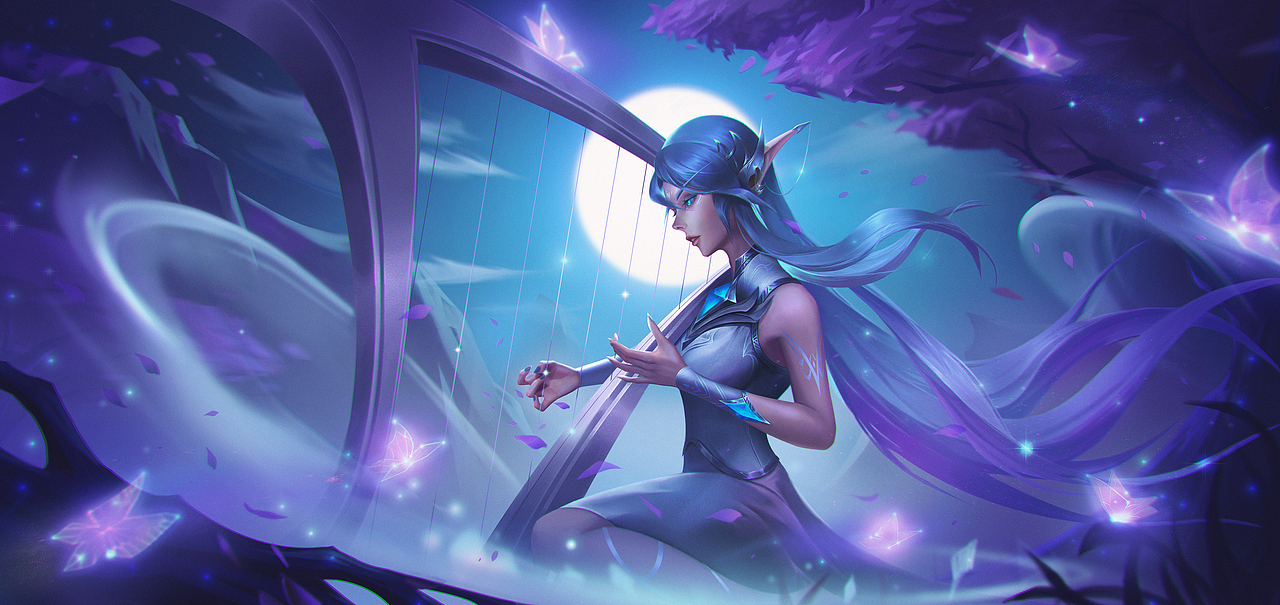 个人OC——蓝发女精灵