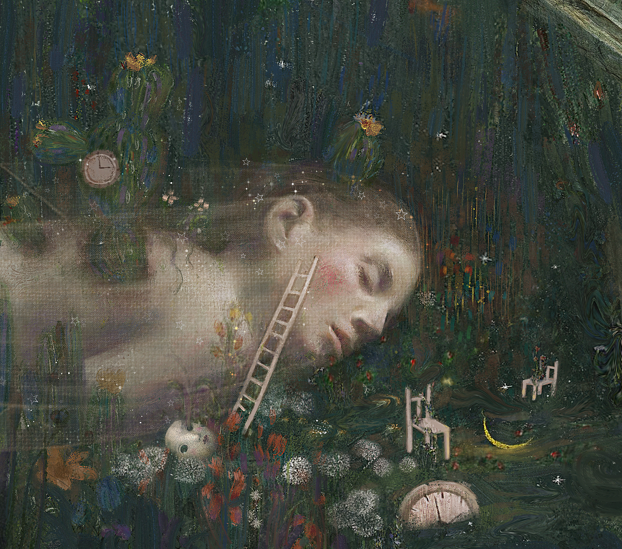 原創(chuàng)插畫《孤獨花園》③（圖ZMzE3MTc3NTY4） - 繪畫 - 站酷設計師演喬原創(chuàng)素材 - 站酷ZCOOL