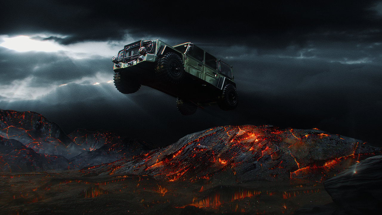 赛博暗色调科技磁吸车载支架