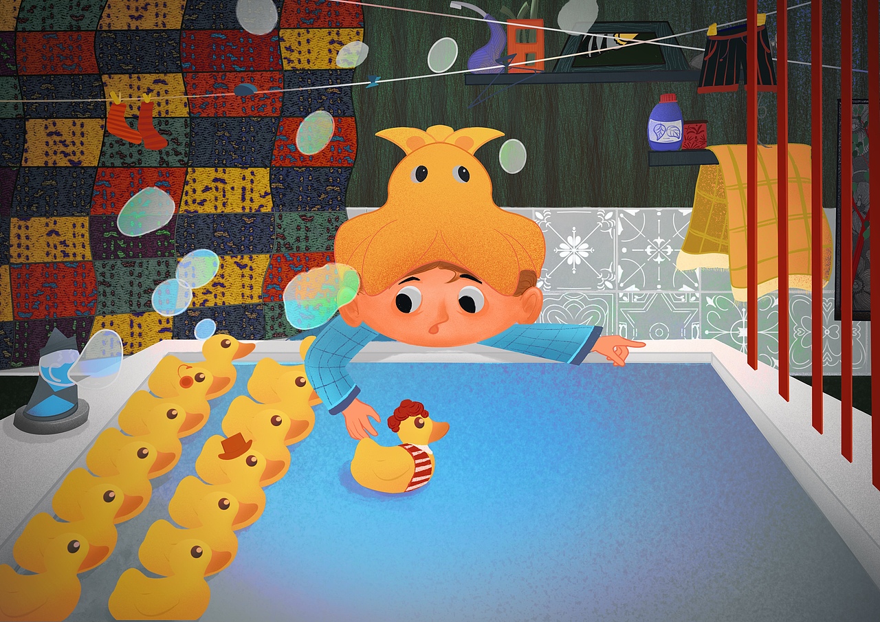 妈妈每次都问为什么洗澡这么久,因为我在部署鸭鸭大军呀!