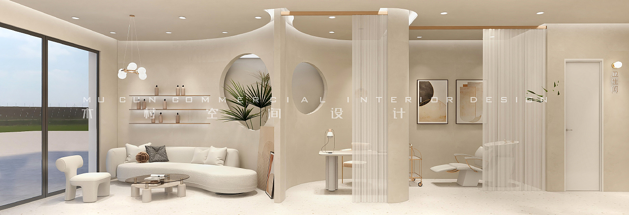 『上海』240m² 美容院℃ 简约风（图ZMzIyODMyMzg4） - 商业空间设计 - 站酷设计师木村空间美学原创素材 - 站酷ZCOOL