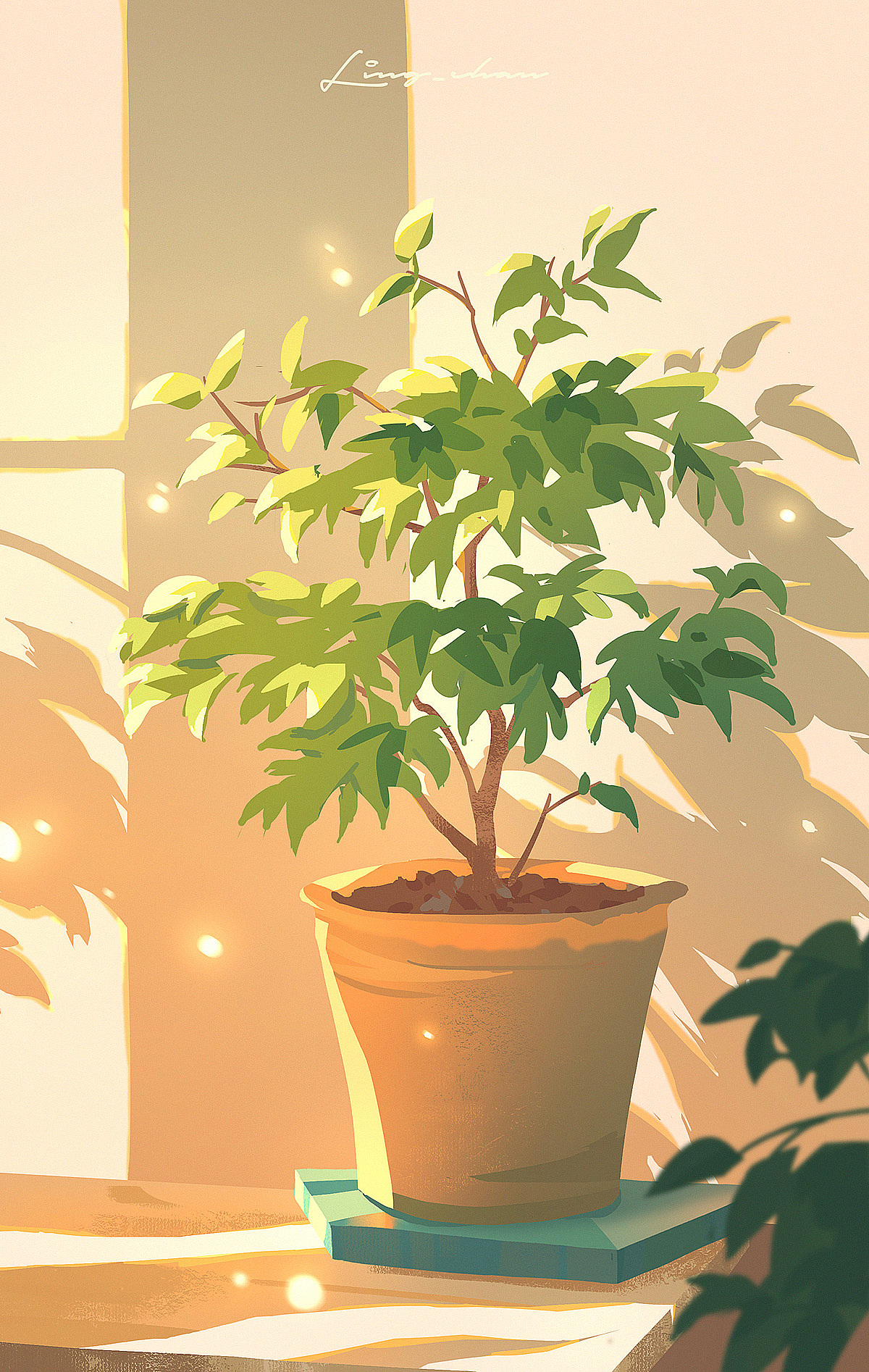 【色彩之旅-13】盆栽（图ZMzE3NDQ2MzEy） - 创作习作 - 站酷设计师木蝉emiiis原创素材 - 站酷ZCOOL