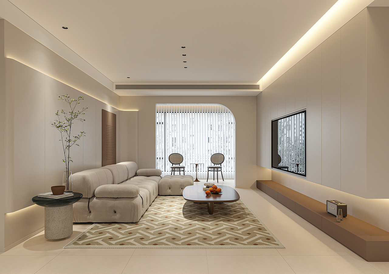 奶油风效果图表现（图ZMzI2MTcyOTg0） - 家装设计 - 站酷设计师阿鹏丨VISION原创素材 - 站酷ZCOOL