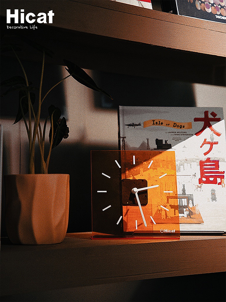 透明亚克力座钟