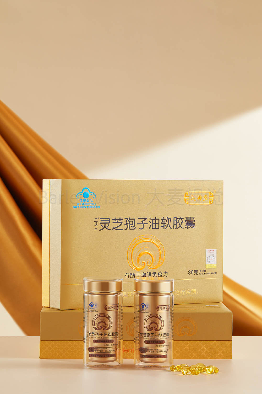 灵芝孢子胶囊拍摄/大麦商业摄影/电商全案制作（图ZMzcwODYxMzUy） - 产品摄影 - 站酷设计师大麦摄影视觉原创素材 - 站酷ZCOOL