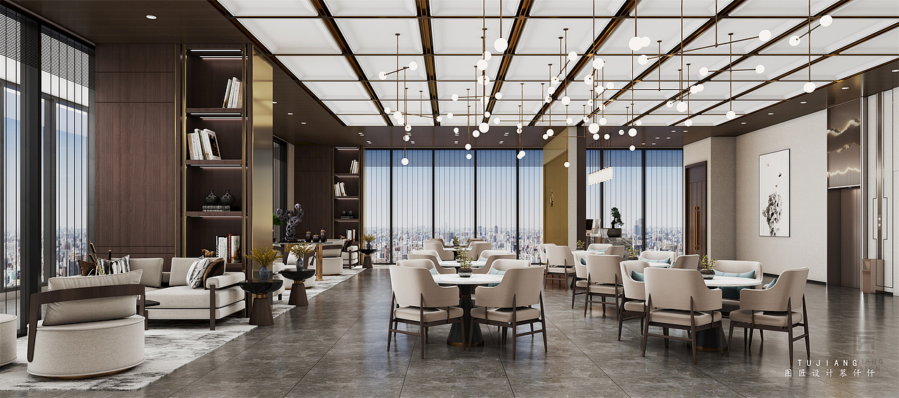 现代售楼中心设计,时尚的简洁舒朗之美!