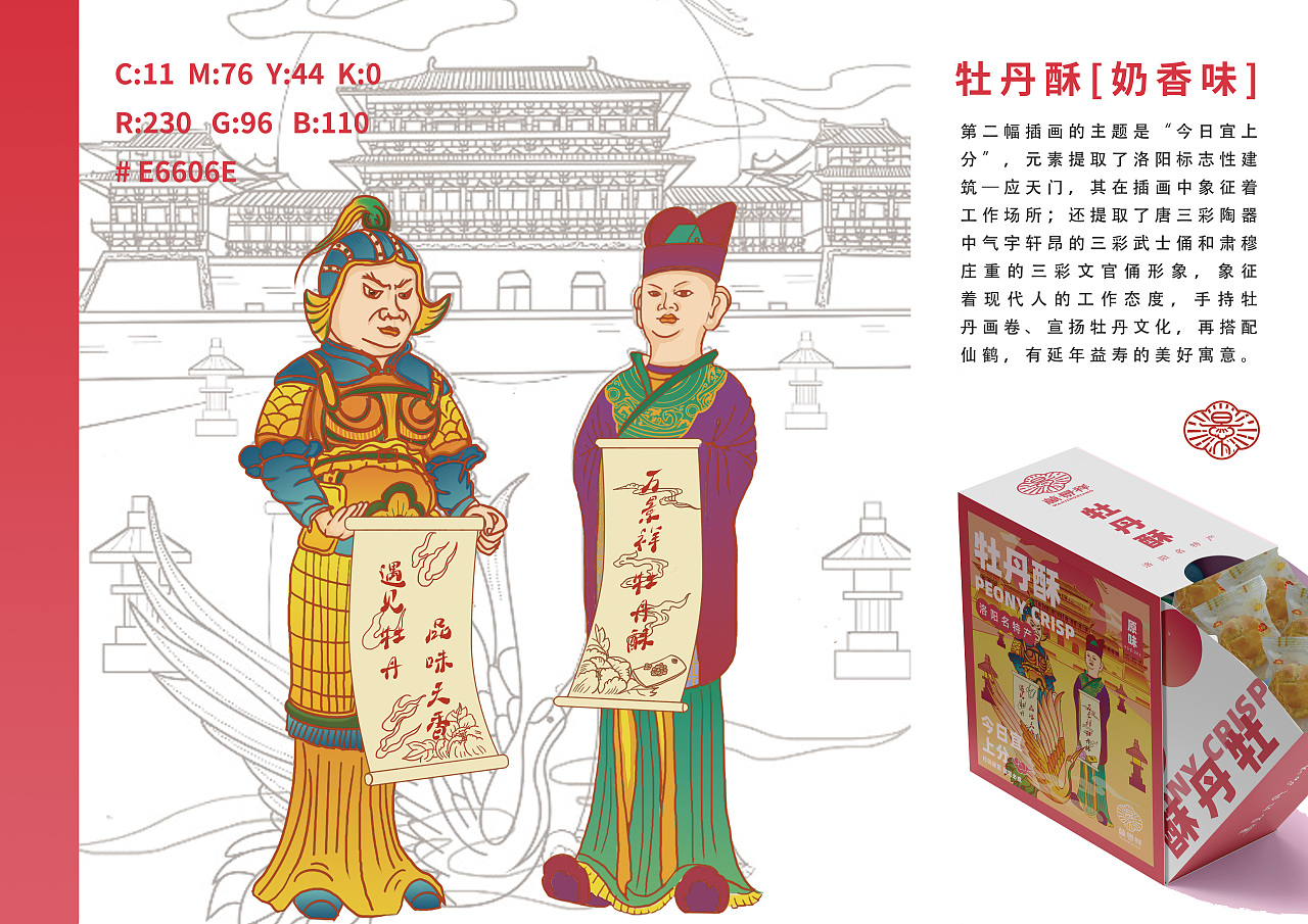 “万景祥”牡丹酥包装设计