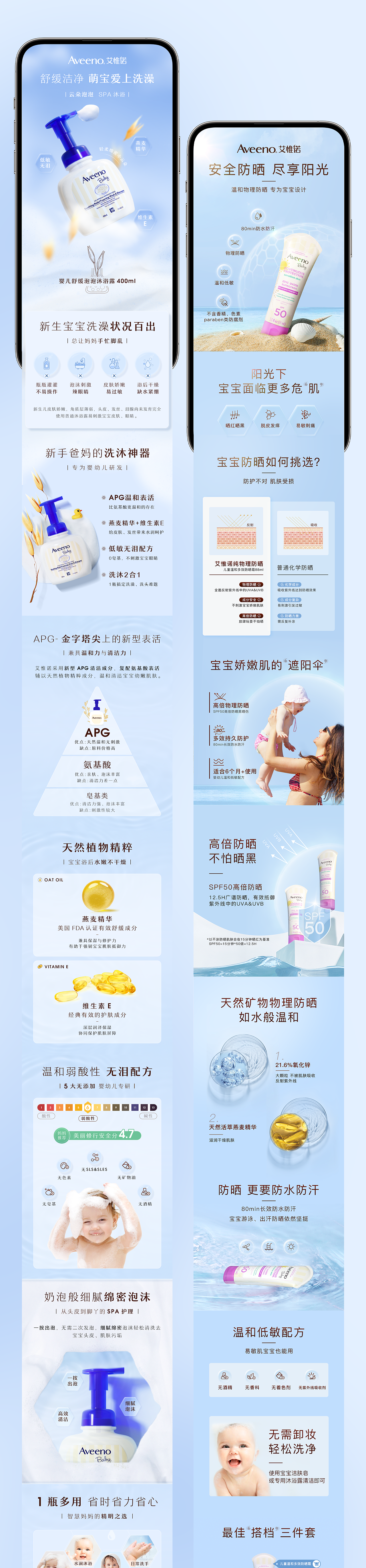 《Aveeno详情页两款》（图ZMzY0MjUxOTIw） - 电商 - 站酷设计师丶無原创素材 - 站酷ZCOOL