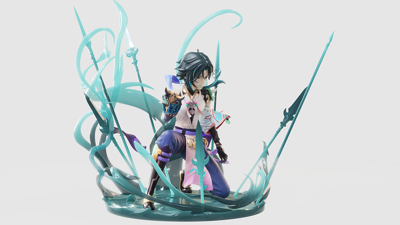原神同人手办——魈（图ZMzI0Njg1NzA4） - 玩具 - 站酷设计师睿语_ReYU原创素材 - 站酷ZCOOL