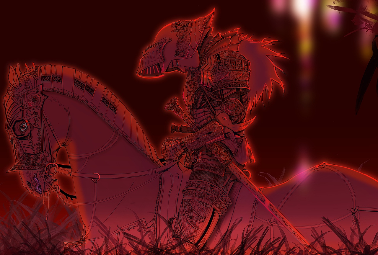 夕阳下的骑士（图ZMzIyNTQ0NTEy） - 创作习作 - 站酷设计师李焦粒原创素材 - 站酷ZCOOL