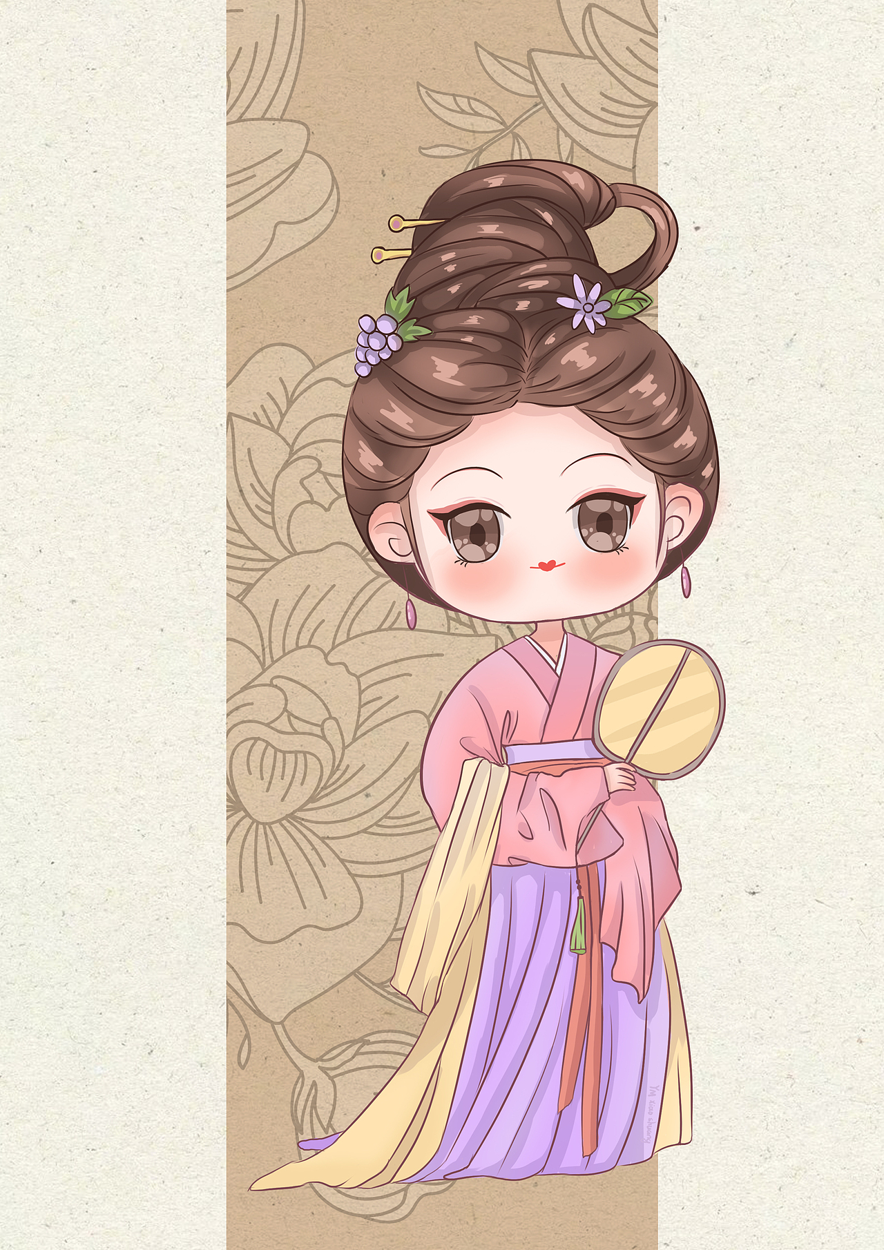 Q版少女古风人物插画系列（图ZMzI0ODg1Njgw） - 创作习作 - 站酷设计师YM小爽原创素材 - 站酷ZCOOL
