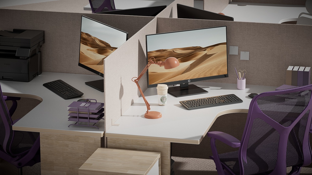 C4D动态作品--办公室动画