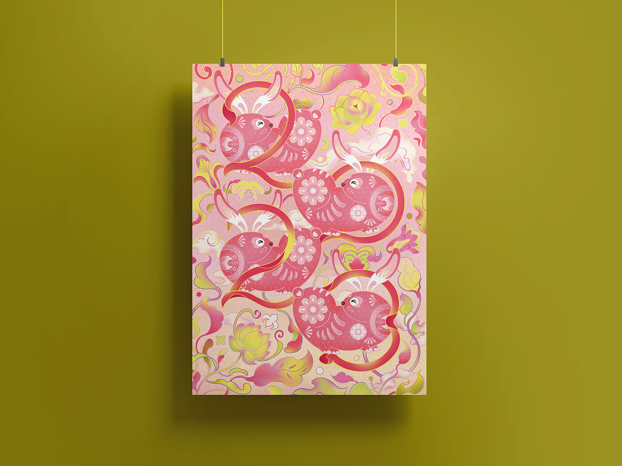 2023兔年|春节生肖插画设计(图ZMzAzNTE3OTY0) - 新锐潮流插画 - 站酷设计师万几斤原创素材 - 站酷ZCOOL