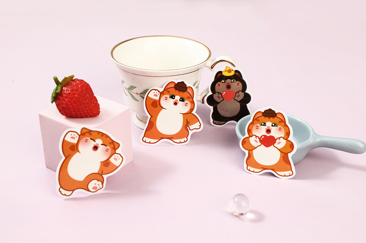 奶云猫IP介绍及表情包及周边衍生品（便签+贴纸）（图ZMzQ3OTY1MjY0） - IP形象 - 站酷设计师腊条龍原创素材 - 站酷ZCOOL