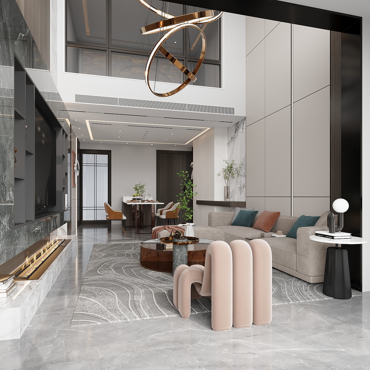 别墅客餐厅（图ZMzYwNTEyNjU2） - 建筑/空间 - 站酷设计师多年后还在渲图原创素材 - 站酷ZCOOL