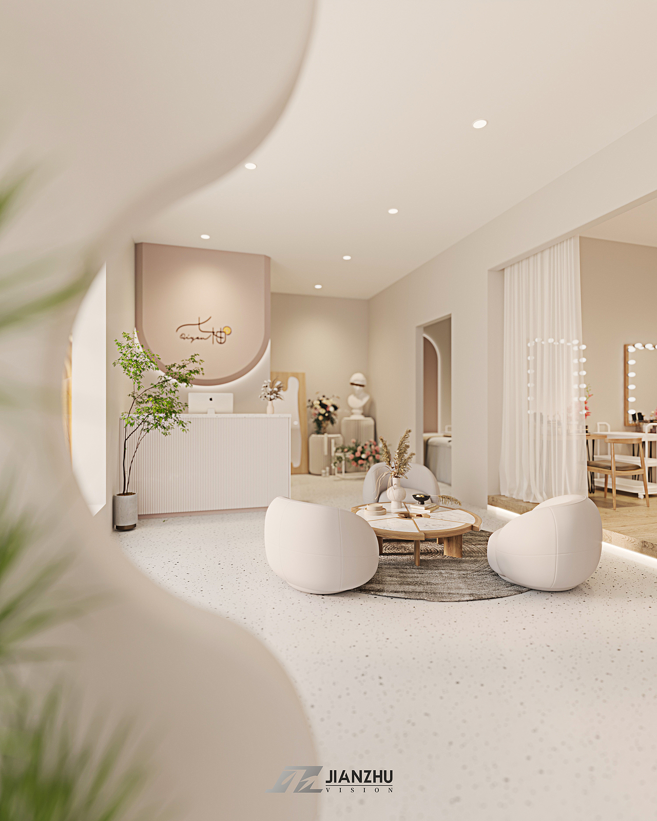 JIAN ZHU VISION｜美甲店（图ZMzE3MDEyMTg4） - 家装设计 - 站酷设计师簡竹原创素材 - 站酷ZCOOL